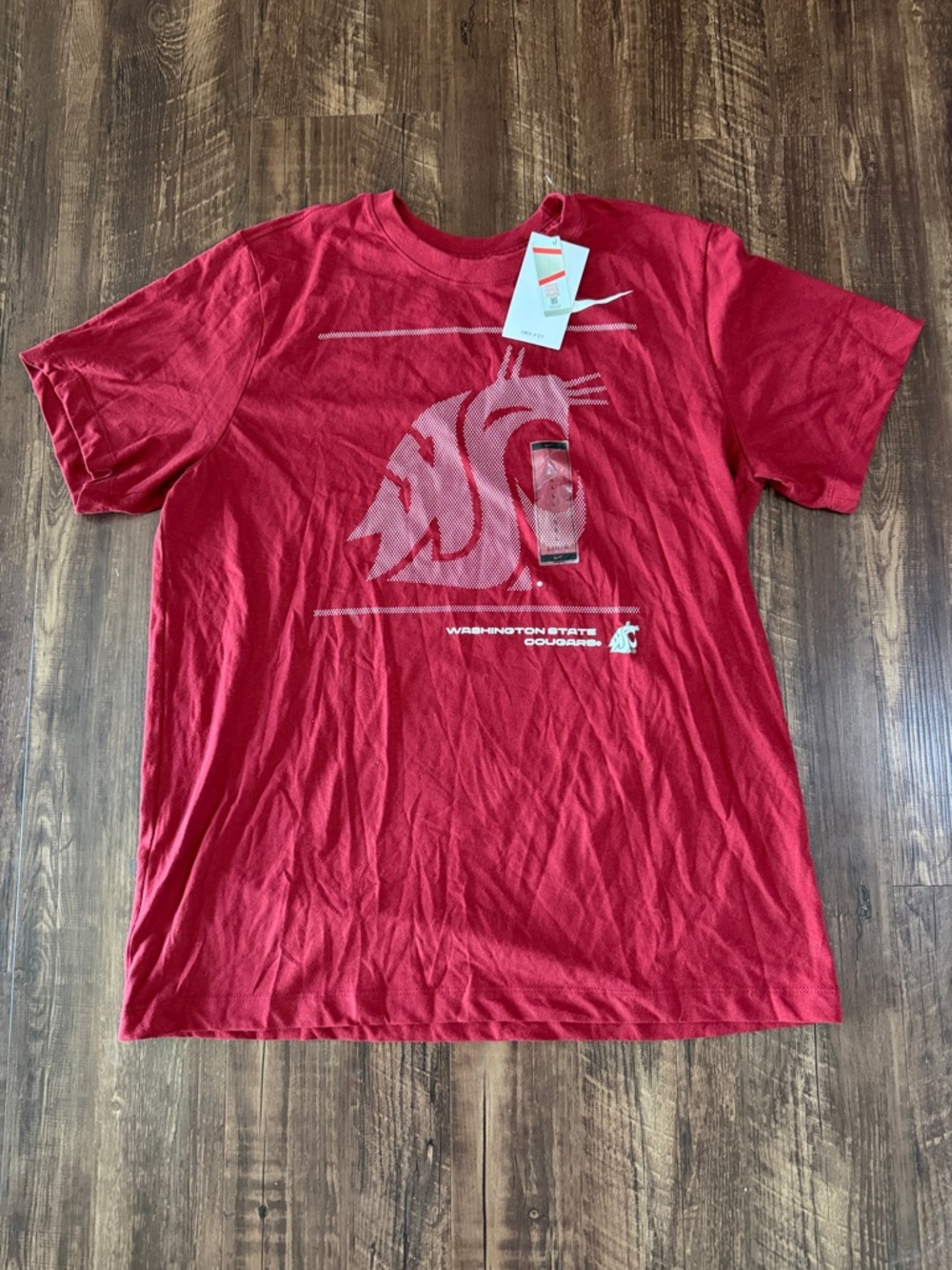 Nike Red Washington State Cougars Short-Sleeve Graphic Tee New Size Large